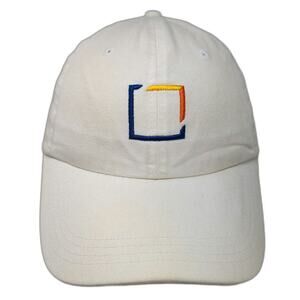 Ahead Baseball Cap White One Size First Trust Logo Slideback Hat Cotton Curved